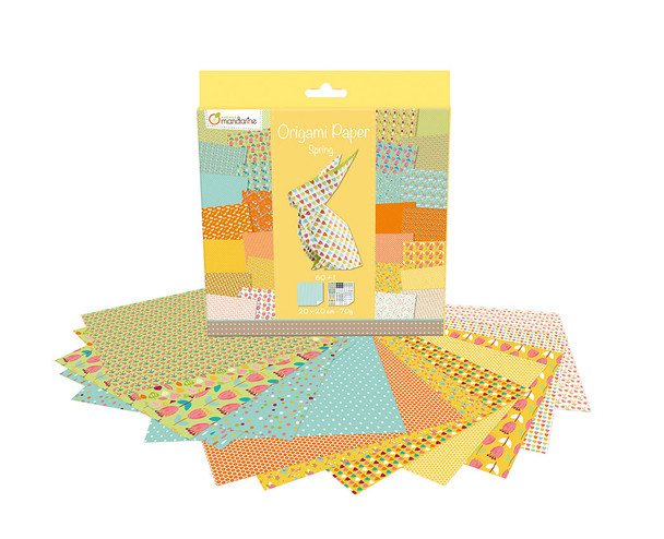 Spring, 70g Origami Paper | 20 x 20 cm | 60 sheets + 1 Eye Sticker Sheet