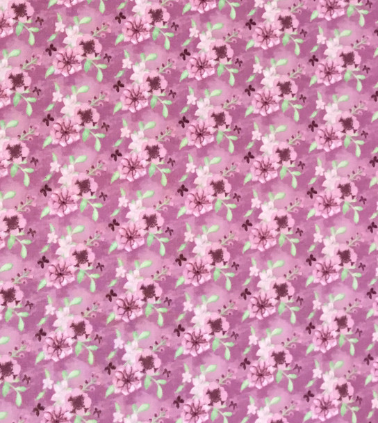 Watercolour Floral | Pink Flowers | Fabric Freedom | FF167 | Pink