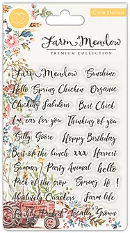 Craft Consortium | Farm Meadow | Farm Meadow Sentiments Stamp Set