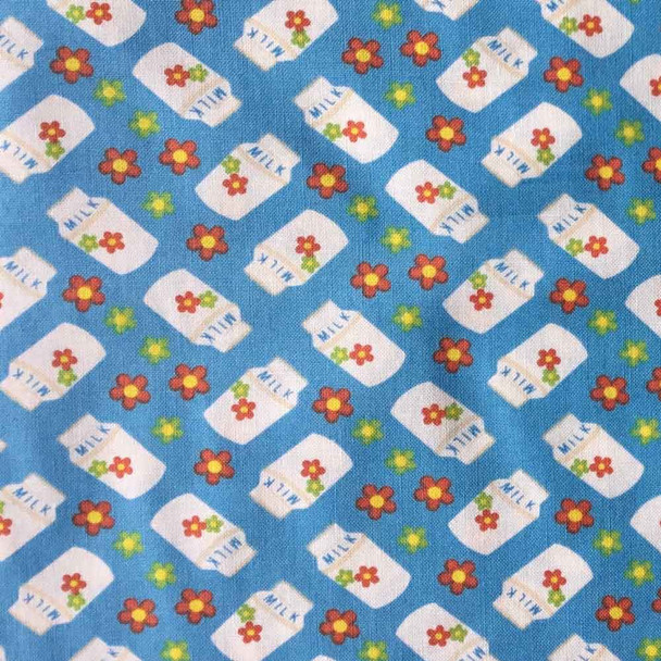 Farmyard Collection Fabric Freedom | FF101 Milk & Flowers - Main Image