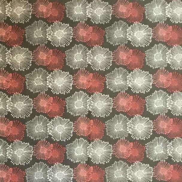 Springtime Floral Fabric Freedom | FF26 Grey - Main Image