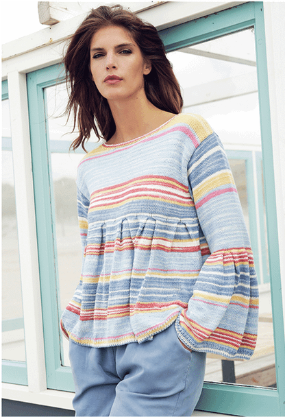 Sargassi Top Knitting Pattern | Adriafil BonTon 4 Ply - Main image