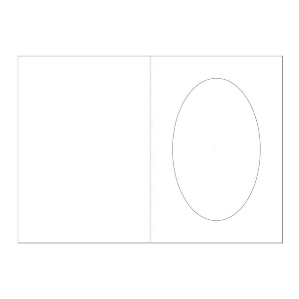 Hunkydory | Aperture Card Blanks | A5 | Rectangle with Oval | White | 5pk