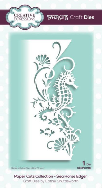 Creative Expressions | Crafts Dies | Cathie Shuttleworth | Paper Cuts Collection | Sea Horse Edger