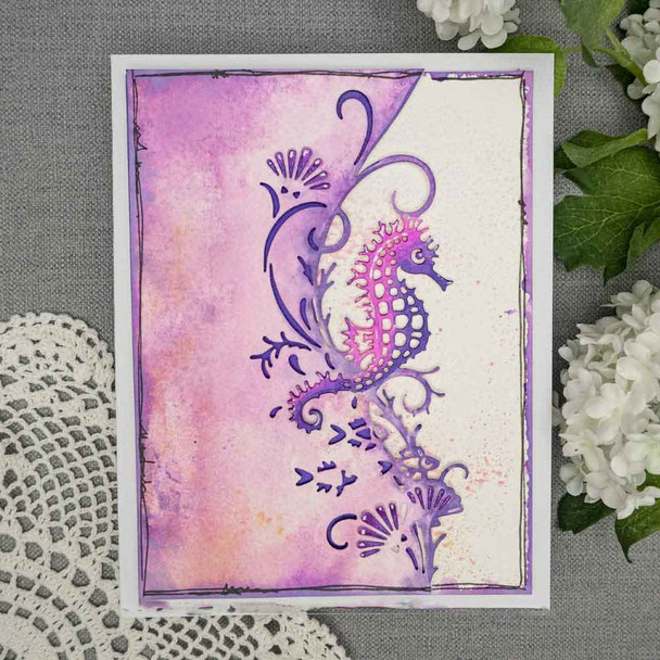 Creative Expressions | Crafts Dies | Cathie Shuttleworth | Paper Cuts Collection | Sea Horse Edger - Sample