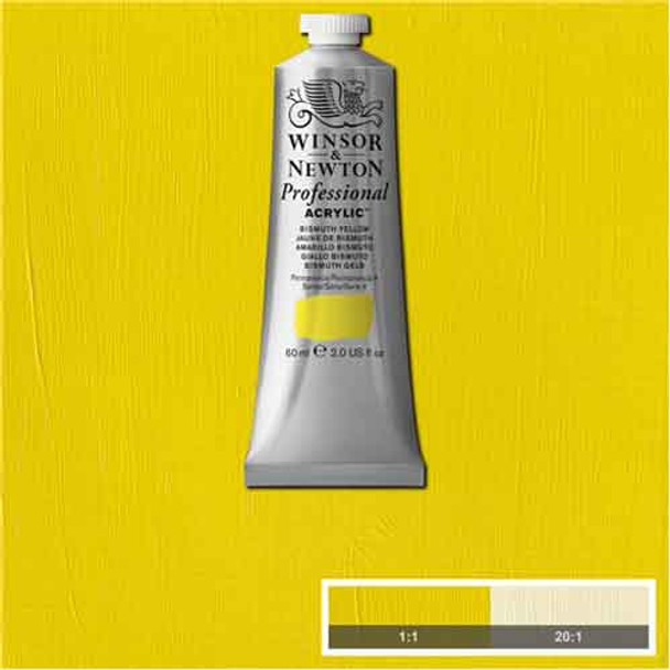 Winsor & Newton Professional Artist's Acrylic Colour Paint | 60ml Tubes | Bismuth Yellow