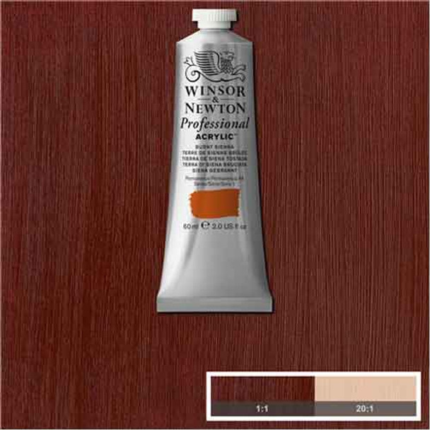Winsor & Newton Professional Artist's Acrylic Colour Paint | 60ml Tubes | Burnt Sienna