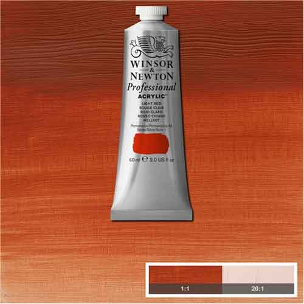 Winsor & Newton Professional Artist's Acrylic Colour Paint | 60ml Tubes | Light Red