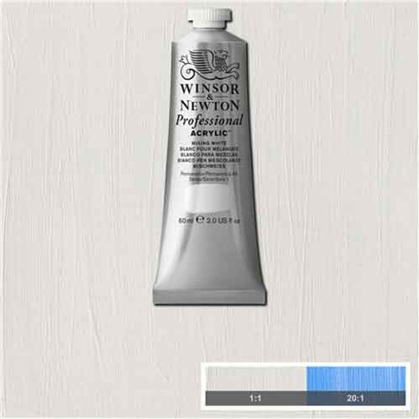 Winsor & Newton Professional Artist's Acrylic Colour Paint | 60ml Tubes | Mixing White