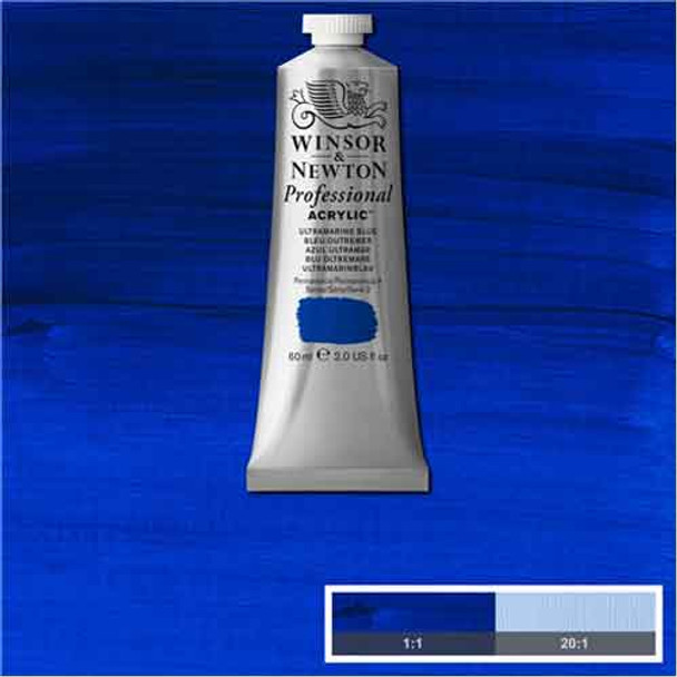 Winsor & Newton Professional Artist's Acrylic Colour Paint | 60ml Tubes | Ultramarine Blue