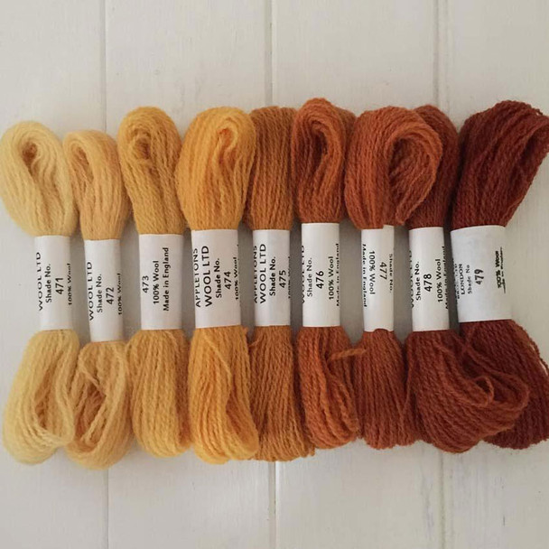 Appletons Crewel Wool in Skeins | Autumn Yellow - Main Image