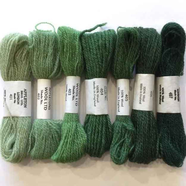 Appletons Crewel Wool in Skeins | Sea Green Shades