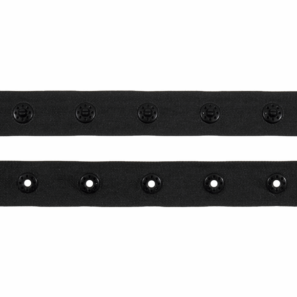 Groves | Nylon Snap Tape | 18mm | 25mm Spacing - Black