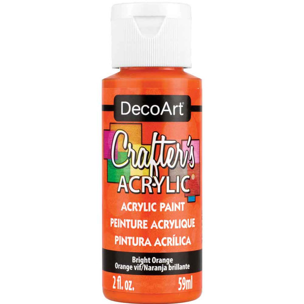 DecoArt Crafters Acrylic Paints 59ml | Bright Orange