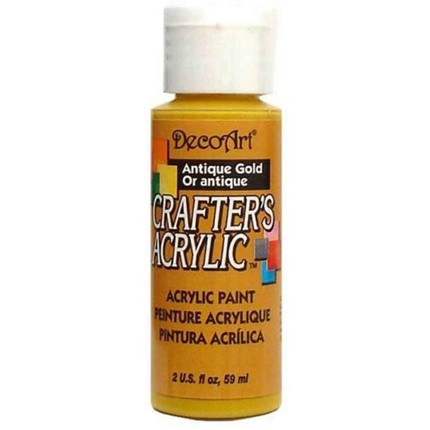 DecoArt Crafters Acrylic Paints 59ml | Antique Gold