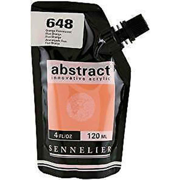 Abstract Acrylics | 120ml | Sennelier | Flourescent Orange 648