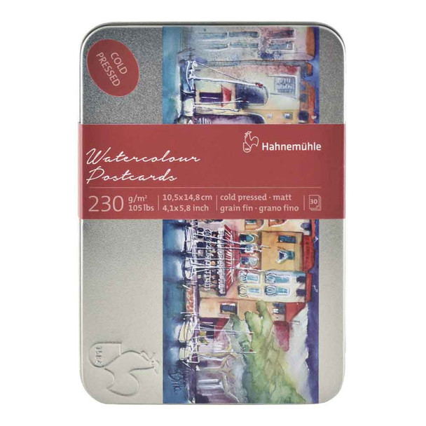 Hahnemuhle Watercolour Postcards in Tin | Cold Pressed