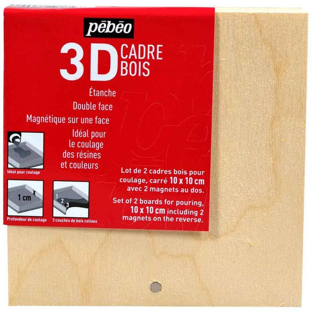 Pebeo 3D Wood Board 2x10x10 cm