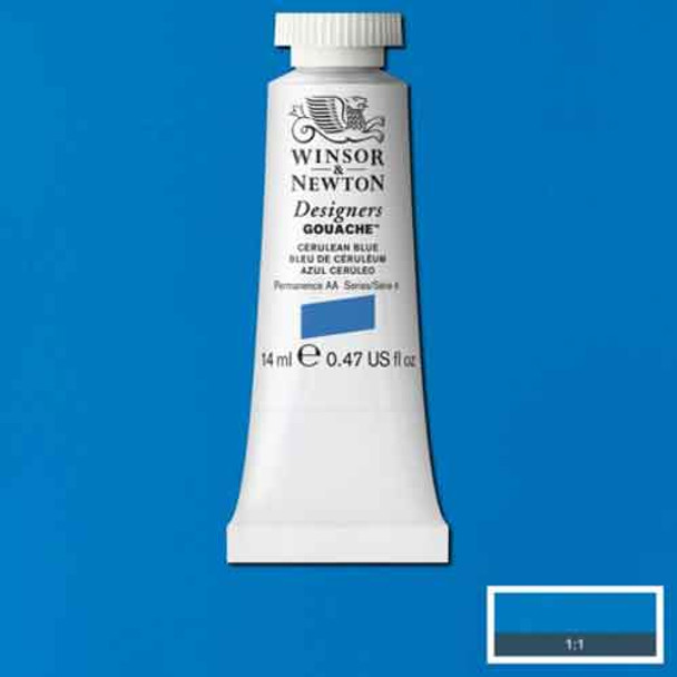 Winsor & Newton Designers Gouache 14ml Tubes | Cerulean Blue