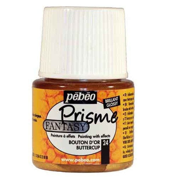 Pebeo Fantasy Prisme Multi Surface with Effects, Paint | 45ml | 24 Buttercup