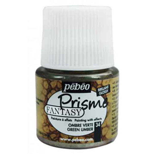  Pebeo Fantasy Prisme Multi Surface with Effects, Paint | 45ml | 34 Green Umber