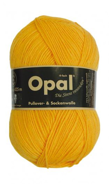 Opal Uni 4 Ply Solid Colours Knitting Yarn | 100g Balls | Various Shades - 5182 Sun Yellow 