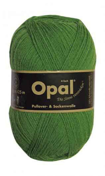 Opal Uni 4 Ply Solid Colours Knitting Yarn | 100g Balls | Various Shades - 1990 Grass Green