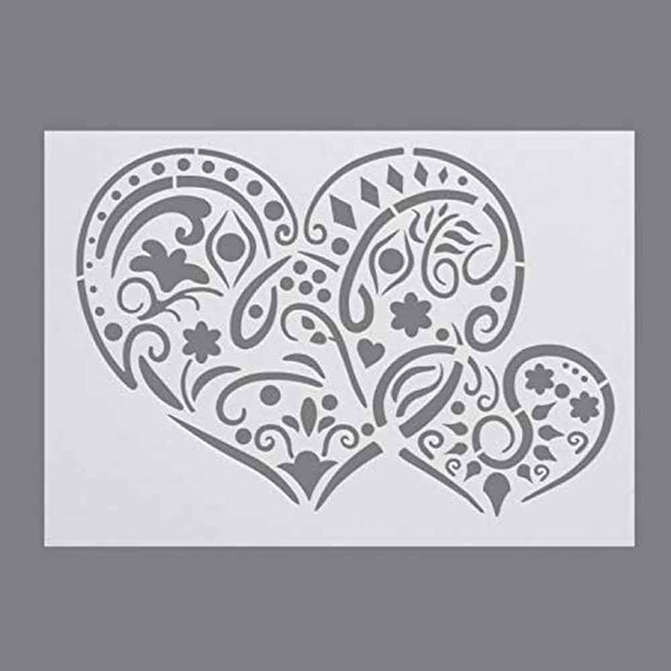 A4 Painting Stencils | Creative Emotions, Efco | Stencil Hearts