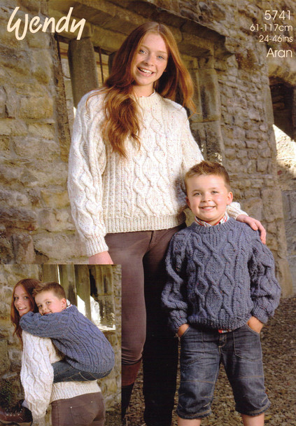 Sweater for Children and Adults Aran Pattern | Wendy Aran 5741