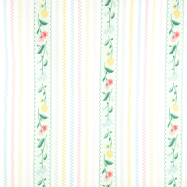 Bunnies n' Cream by Lauren Nash | Stripey Flowers Mint