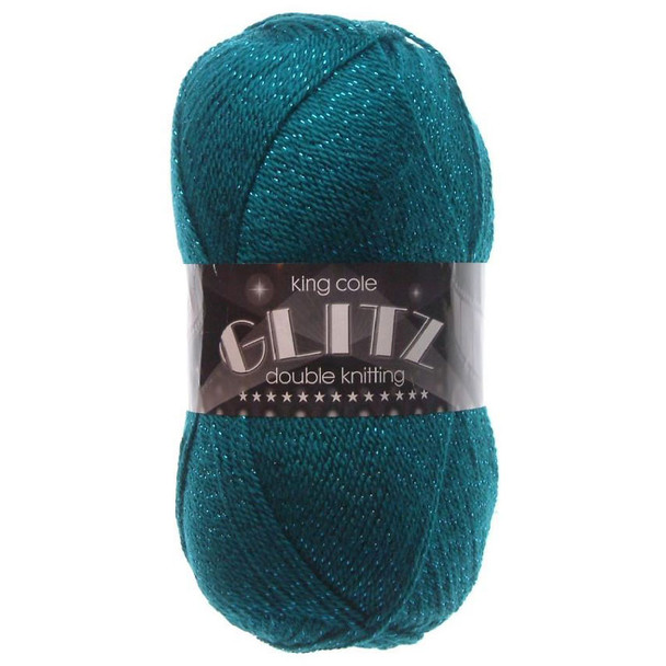 King Cole Glitz DK Knitting & Crochet Yarn | 541 Petrol