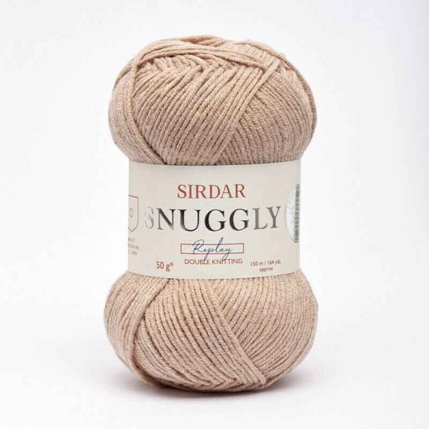 Sirdar Snuggly Replay DK Knitting Yarn in 50g Balls | 104 Boogie Board Brown