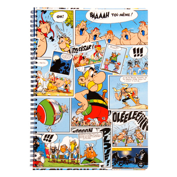 Clairefontaine Asterix Spiralbound Notebook | Comic Panel Designs | Blue