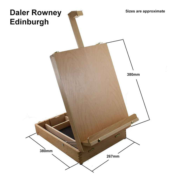 Daler Rowney Edinburgh Box Table Easel - Actual Measurement