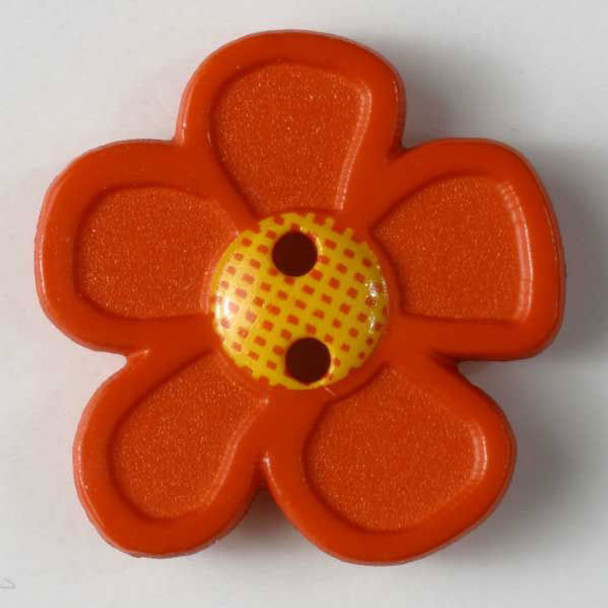 Pretty Daisy Buttons - 20 mm | Orange | Dill