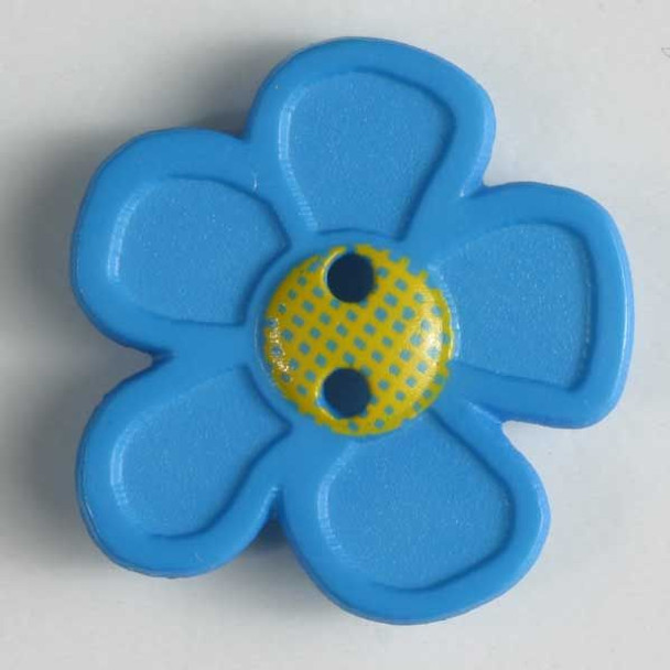  Pretty Daisy Buttons - 28 mm | Blue | Dill (340553)