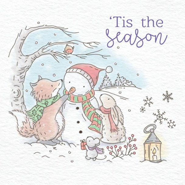 Let's Build A Snowman | For the Love of... Stamps | Christmas in Acorn Wood | Hunkydory | Example