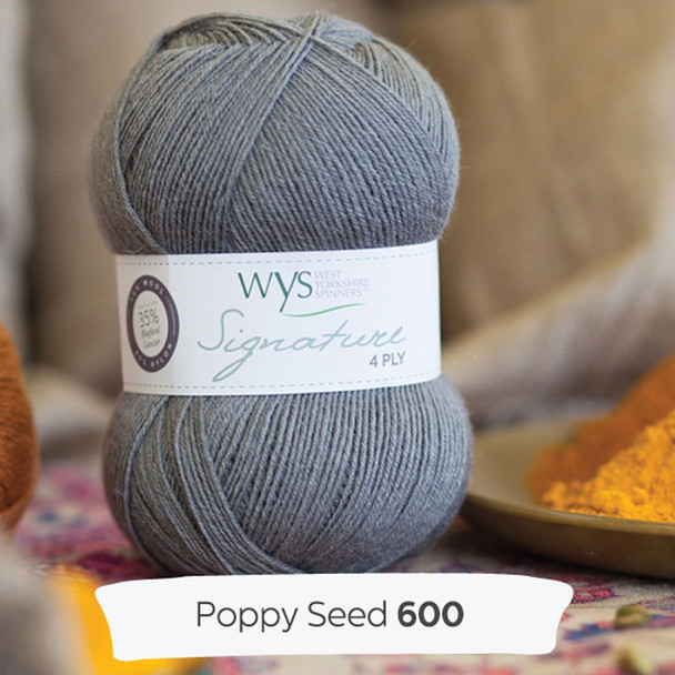 WYS Signature 4 Ply Knitting Yarn, 100g Balls | Spice Rack Range - 600 Poppy Seed