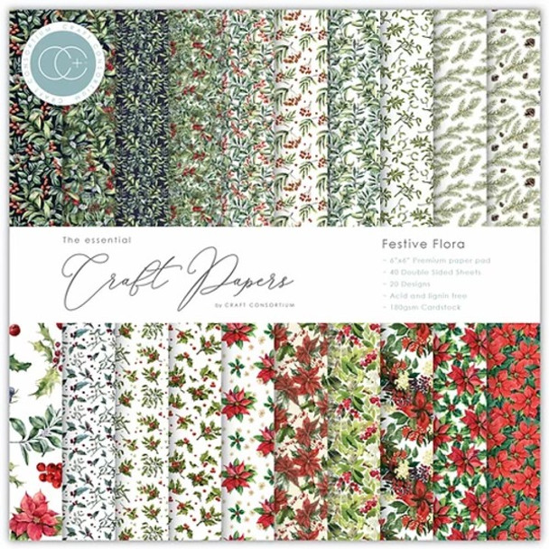 The Essential Craft Papers | Craft Consortium | 6x6" Festive Flora
