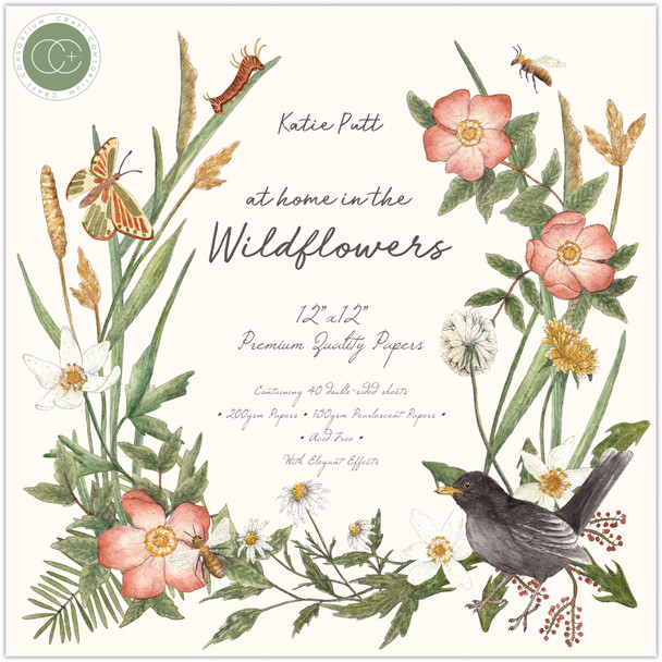 At Home in the Wildflowers | Katie Putt | Craft Consortium | Premium paper pad | 12"x12"