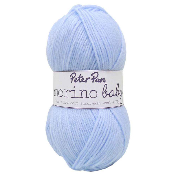 Peter Pan Merino Baby 4 Ply Knitting Yarn, 50g | 3033 Blue