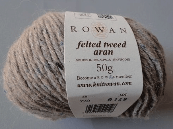 Rowan Felted Tweed Aran Yarn, 50g Balls | 720 Pebble D