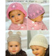 Babies Hats Knitting Pattern | Sirdar Snuggly 4 Ply 1742 | Digital Download - Main image