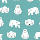 Northerly Flannels Cloud9 Fabrics | C9NT226933 Polar Bears Dark Turquoise