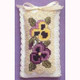 Textile Heritage | Counted Cross Stitch Lavender Sachet Kit | Victorian Pansies