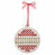 Trimits | Round Bauble Shaped Wooden Cross Stitch Shape - Finished Product