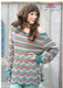 Nao Ladies Jumper / Pullover Knitting Pattern | Adriafil Cheope 4Ply Knitting Yarn | Free Downloadable Pattern - Main Image
