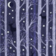 Nighttime in Bluebell Wood | Lewis and Irene | A478.3 | Forest Deer on Midnight Blue