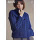 Ladies Shoe Lace and Cable Sweaters Knitting Pattern | Wendy Aran with Wool Yarn | Pattern No. 6159
