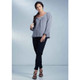 Rowan Lace Up Front Jumper Womans Knitting Pattern using Mako Cotton | Digital Download (ZB236-00004) - Main Image